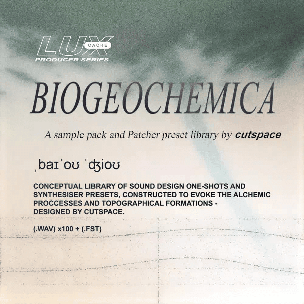 'BIOGEOCHEMICA', a sample library by cutspace